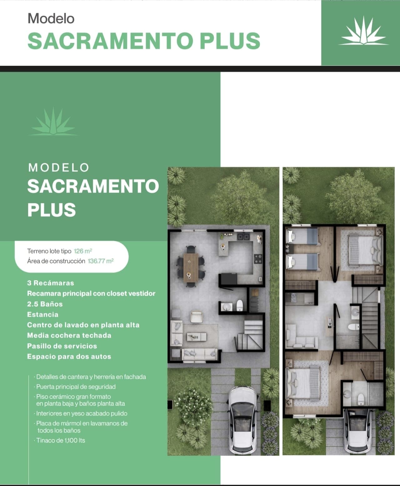 Plano de Modelo SACRAMENTO PLUS desde $2.8M